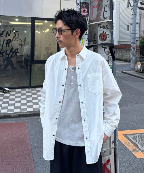 CIAOPANIC（チャオパニック）の「ターコイズボタンシャツ（シャツ/ブラウス・メンズ・サックスブルー/ホワイト・LARGE/MEDIUM）」の4枚目の写真