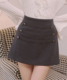 ナポレオンデザイン台形ミニスカート