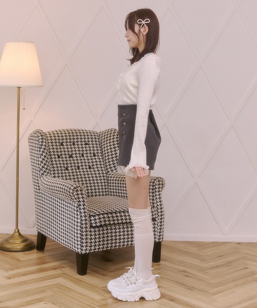 Rmine(アールマイン)の「ナポレオンデザイン台形ミニスカート(スカート・レディース・ネイビー/グレー/チャコールグレー・FREE)」の12枚目の写真
