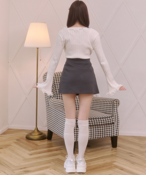Rmine(アールマイン)の「ナポレオンデザイン台形ミニスカート(スカート・レディース・ネイビー/グレー/チャコールグレー・FREE)」の13枚目の写真