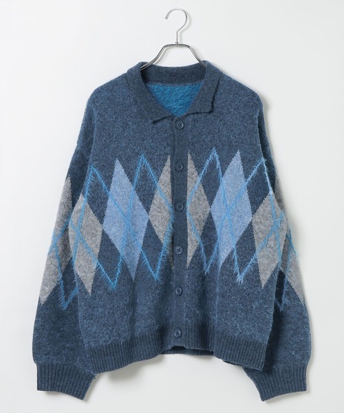 PBLIM(ページボーイリム)の「《UNISEX》アーガイルポロカーディガン(カーディガン/ボレロ・レディース・ブラウン/グレー/ブルー・FREE)」の19枚目の写真