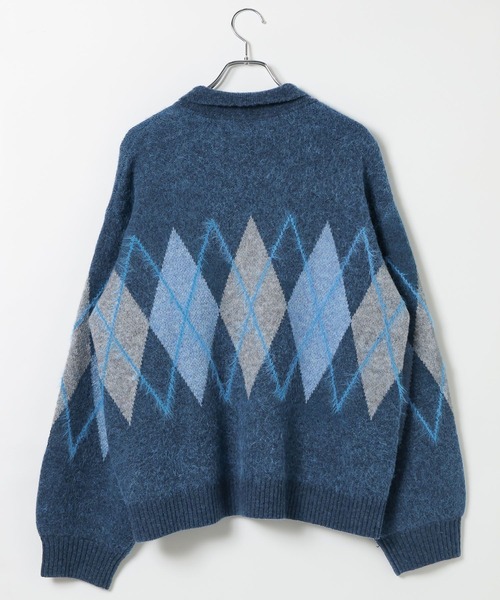 PBLIM(ページボーイリム)の「《UNISEX》アーガイルポロカーディガン(カーディガン/ボレロ・レディース・ブラウン/グレー/ブルー・FREE)」の20枚目の写真