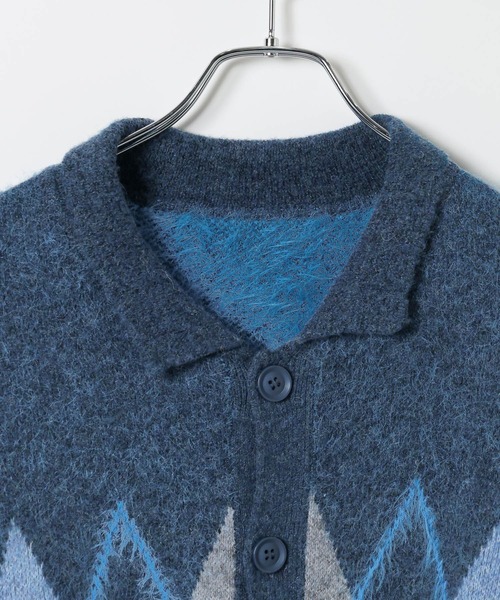 PBLIM(ページボーイリム)の「《UNISEX》アーガイルポロカーディガン(カーディガン/ボレロ・レディース・ブラウン/グレー/ブルー・FREE)」の21枚目の写真