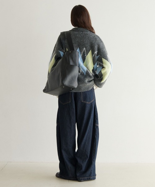 PBLIM(ページボーイリム)の「《UNISEX》アーガイルポロカーディガン(カーディガン/ボレロ・レディース・ブラウン/グレー/ブルー・FREE)」の11枚目の写真