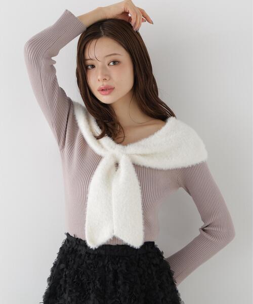 PROPORTION BODY DRESSING(プロポーションボディドレッシング)の「ミニシャギーケープニットトップス / 1216270008(ニット/セーター・レディース・グレー/ブラック/ホワイト系その他・FREE)」の7枚目の写真