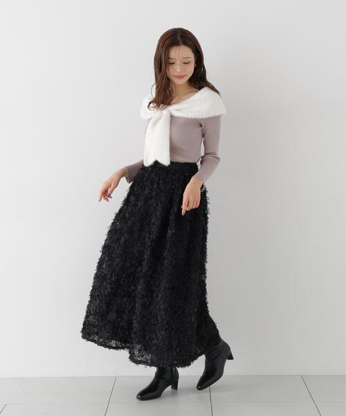 PROPORTION BODY DRESSING(プロポーションボディドレッシング)の「ミニシャギーケープニットトップス / 1216270008(ニット/セーター・レディース・グレー/ブラック/ホワイト系その他・FREE)」の9枚目の写真