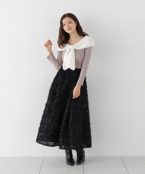 PROPORTION BODY DRESSING(プロポーションボディドレッシング)の「ミニシャギーケープニットトップス / 1216270008(ニット/セーター・レディース・グレー/ブラック/ホワイト系その他・FREE)」の10枚目の写真