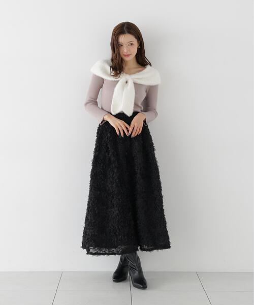 PROPORTION BODY DRESSING(プロポーションボディドレッシング)の「ミニシャギーケープニットトップス / 1216270008(ニット/セーター・レディース・グレー/ブラック/ホワイト系その他・FREE)」の11枚目の写真