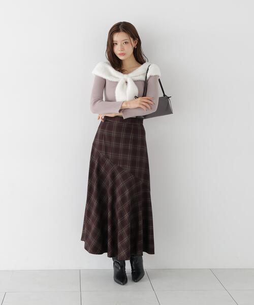 PROPORTION BODY DRESSING(プロポーションボディドレッシング)の「ミニシャギーケープニットトップス / 1216270008(ニット/セーター・レディース・グレー/ブラック/ホワイト系その他・FREE)」の13枚目の写真