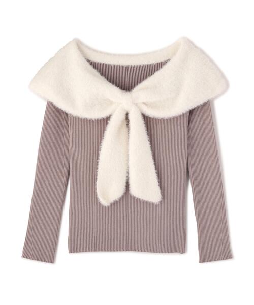 PROPORTION BODY DRESSING(プロポーションボディドレッシング)の「ミニシャギーケープニットトップス / 1216270008(ニット/セーター・レディース・グレー/ブラック/ホワイト系その他・FREE)」の15枚目の写真