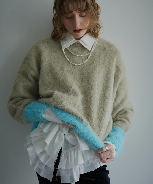 W:Huku(フーク)の「【ノンアイロンシリーズ】ボリュームチュチュペプラムブラウス / No-Iron Voluminous Tutu Peplum Blouse(シャツ/ブラウス・レディース・ブラック/オフホワイト/スカイブルー・FREE)」の17枚目の写真
