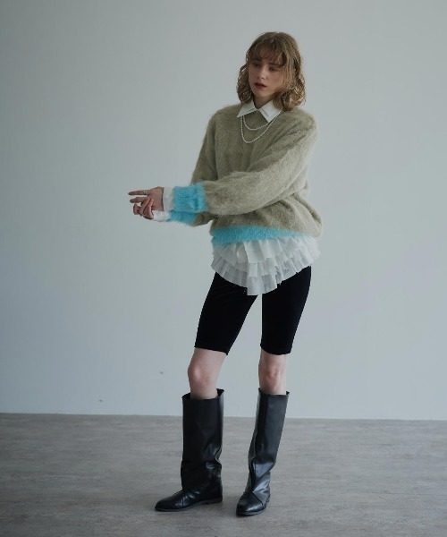 W:Huku(フーク)の「【ノンアイロンシリーズ】ボリュームチュチュペプラムブラウス / No-Iron Voluminous Tutu Peplum Blouse(シャツ/ブラウス・レディース・ブラック/オフホワイト/スカイブルー・FREE)」の22枚目の写真