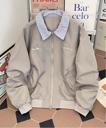 ストライプ切り替えポケット付きMA-1