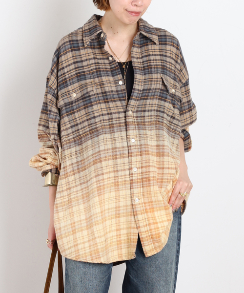 R13（アールサーティーン）の「*【R13/アールサーティーン】BOYFRIEND SHIRT（シャツ/ブラウス・レディース・ベージュ・FREE）」の4枚目の写真