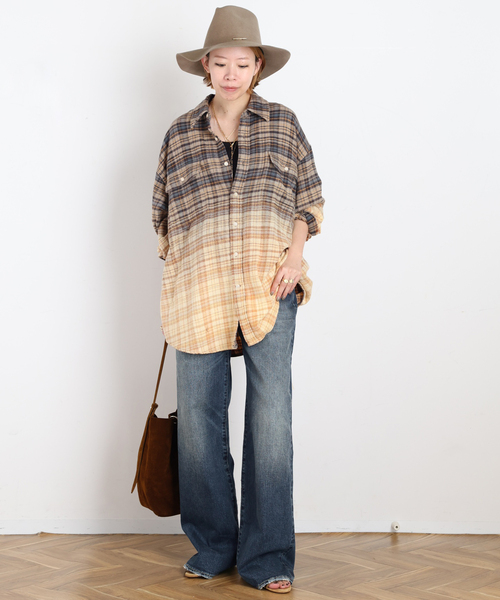 R13（アールサーティーン）の「*【R13/アールサーティーン】BOYFRIEND SHIRT（シャツ/ブラウス・レディース・ベージュ・FREE）」の7枚目の写真