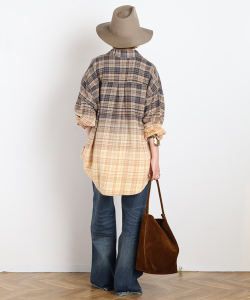 R13（アールサーティーン）の「*【R13/アールサーティーン】BOYFRIEND SHIRT（シャツ/ブラウス・レディース・ベージュ・FREE）」の9枚目の写真