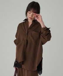 ニュアンスツイルシャツ<セットアップ対応>