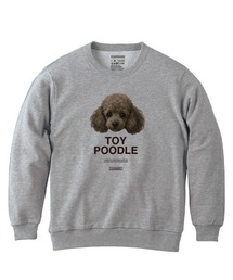 Moftique(モフティック) トレーナー スウェット 裏毛 トイプードル ドッグ ペット アニマル プリント トップス メンズ ユニセックス