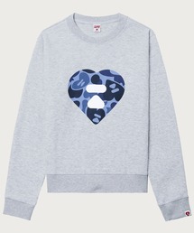 APEE CAMO HEART PRINT CREWNECK SWEATSHIRT