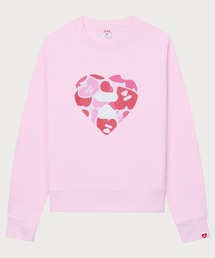 APEE CAMO HEART PRINT CREWNECK SWEATSHIRT