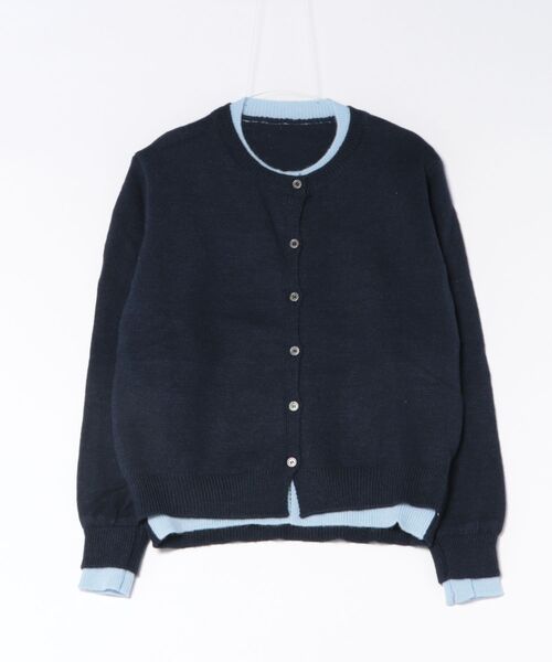 STAY MOTION（ステイモーション）の「【WEB限定】レイヤード風配色ニットトップス（ニット/セーター・レディース・グレー/ネイビー/チャコールグレー・F）」の3枚目の写真