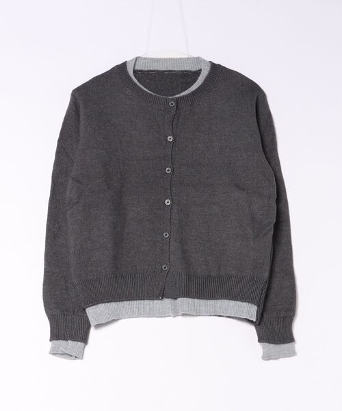 STAY MOTION（ステイモーション）の「【WEB限定】レイヤード風配色ニットトップス（ニット/セーター・レディース・グレー/ネイビー/チャコールグレー・F）」の2枚目の写真