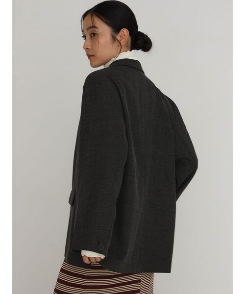 FIKA.(フィーカ)の「Over tailored jacket(テーラードジャケット・レディース・ブラック/ブラウン・MEDIUM)」の6枚目の写真