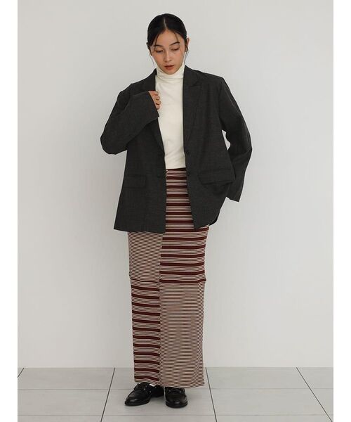 FIKA.(フィーカ)の「Over tailored jacket(テーラードジャケット・レディース・ブラック/ブラウン・MEDIUM)」の7枚目の写真