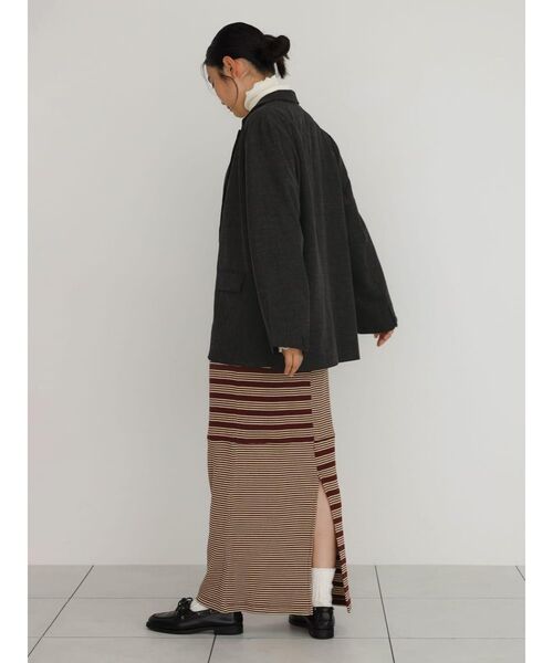 FIKA.(フィーカ)の「Over tailored jacket(テーラードジャケット・レディース・ブラック/ブラウン・MEDIUM)」の8枚目の写真