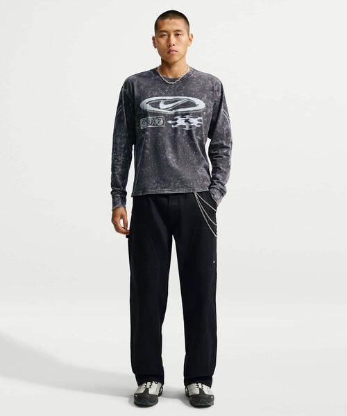NIKE(ナイキ)の「ナイキ スポーツウェア ロングスリーブ Tシャツ / Nike Sportswear Long-Sleeve T-Shirt IO1399-060 Anthracite(Tシャツ/カットソー・メンズ・スミクロ・L/S/M/XL/2XL)」の4枚目の写真