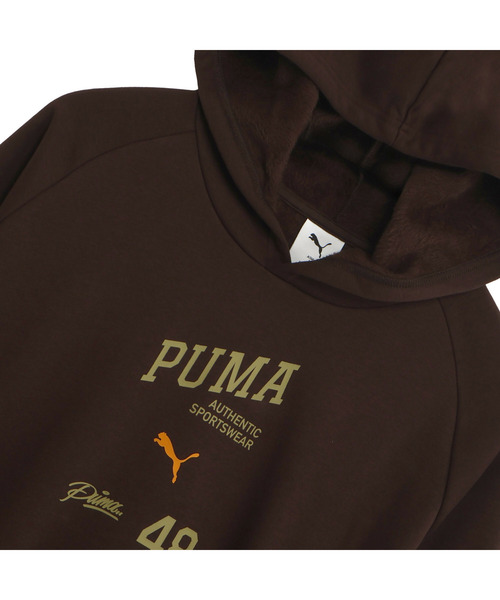 PUMA（プーマ）の「PUMA プーマ メンズ ESS エレベーテッド ミックス ロゴ フーディ（パーカー・メンズ・ダークブラウン系/ブラック系/ライトグレー・MEDIUM/LARGE/XX-LARGE/X-LARGE/SMALL）」の7枚目の写真