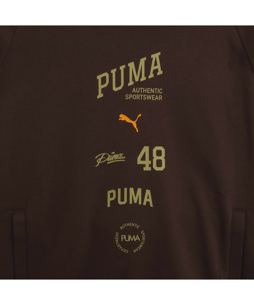 PUMA（プーマ）の「PUMA プーマ メンズ ESS エレベーテッド ミックス ロゴ フーディ（パーカー・メンズ・ダークブラウン系/ブラック系/ライトグレー・MEDIUM/LARGE/XX-LARGE/X-LARGE/SMALL）」の9枚目の写真
