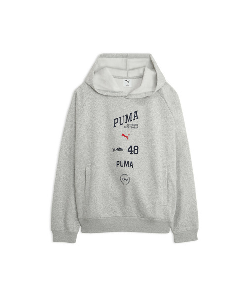 PUMA（プーマ）の「PUMA プーマ メンズ ESS エレベーテッド ミックス ロゴ フーディ（パーカー・メンズ・ダークブラウン系/ブラック系/ライトグレー・MEDIUM/LARGE/XX-LARGE/X-LARGE/SMALL）」の14枚目の写真