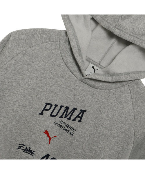 PUMA（プーマ）の「PUMA プーマ メンズ ESS エレベーテッド ミックス ロゴ フーディ（パーカー・メンズ・ダークブラウン系/ブラック系/ライトグレー・MEDIUM/LARGE/XX-LARGE/X-LARGE/SMALL）」の18枚目の写真