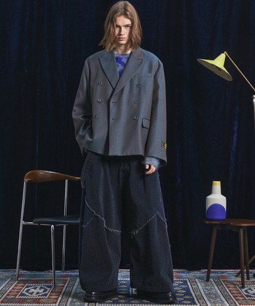 MAISON SPECIAL(メゾンスペシャル)の「《UNISEX》ジオメトリックジャガードプライムオーバーシャギーニットセーター/Geometric Jacquard Prime-Over Shaggy Knit Sweater【MAISON SPECIAL/メゾンスペシャル】(ニット/セーター・メンズ・ブルー/レッド・0/2/1)」の10枚目の写真