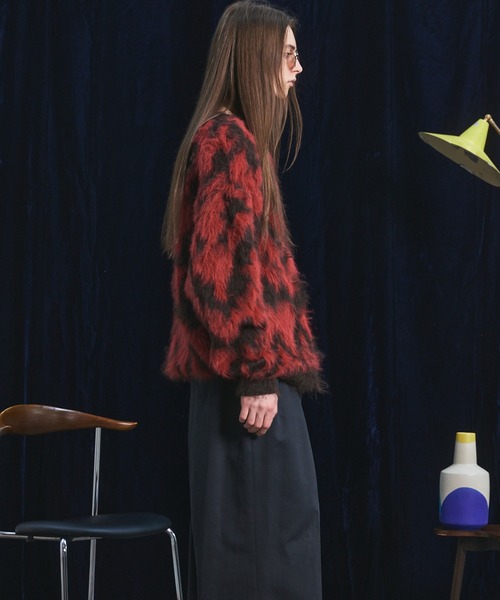 MAISON SPECIAL(メゾンスペシャル)の「《UNISEX》ジオメトリックジャガードプライムオーバーシャギーニットセーター/Geometric Jacquard Prime-Over Shaggy Knit Sweater【MAISON SPECIAL/メゾンスペシャル】(ニット/セーター・メンズ・ブルー/レッド・0/2/1)」の17枚目の写真