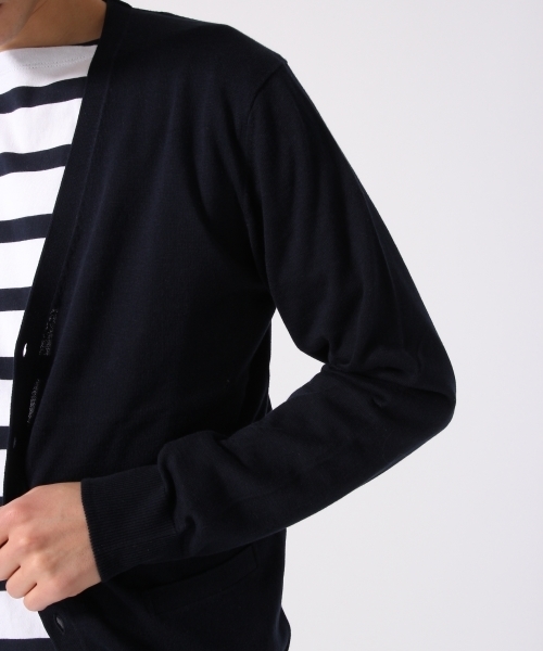 RAGEBLUE（レイジブルー）の「＜GIZA綿使用＞Vカーデ長袖/711475（ニット/セーター・メンズ・ホワイト/ブルー/グレー/ネイビー/ベージュ・MEDIUM/LARGE）」の12枚目の写真