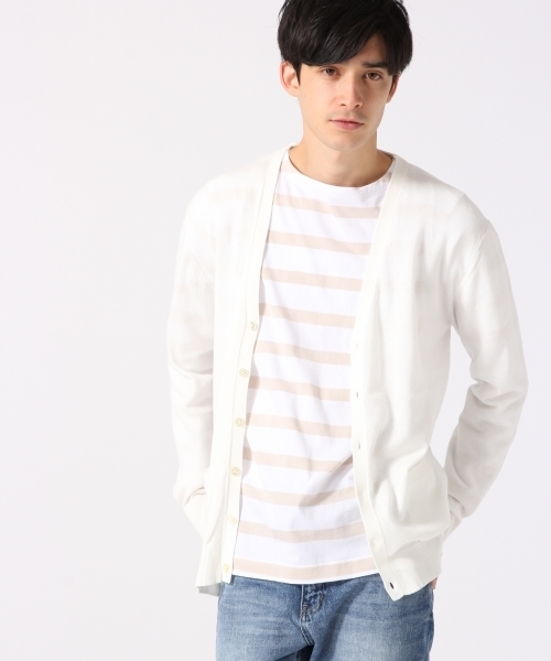 RAGEBLUE（レイジブルー）の「＜GIZA綿使用＞Vカーデ長袖/711475（ニット/セーター・メンズ・ホワイト/ブルー/グレー/ネイビー/ベージュ・MEDIUM/LARGE）」の15枚目の写真