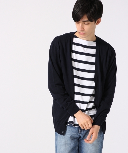 RAGEBLUE（レイジブルー）の「＜GIZA綿使用＞Vカーデ長袖/711475（ニット/セーター・メンズ・ホワイト/ブルー/グレー/ネイビー/ベージュ・MEDIUM/LARGE）」の18枚目の写真