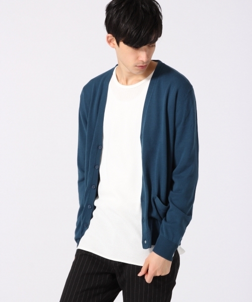 RAGEBLUE（レイジブルー）の「＜GIZA綿使用＞Vカーデ長袖/711475（ニット/セーター・メンズ・ホワイト/ブルー/グレー/ネイビー/ベージュ・MEDIUM/LARGE）」の19枚目の写真