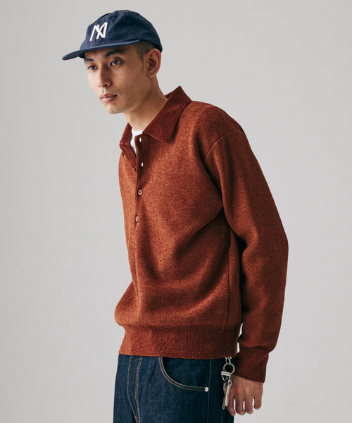 JOURNAL STANDARD（ジャーナルスタンダード）の「シェニール ピケ ニット ポロ（ニット/セーター・メンズ・チャコールグレー/ブラウン系その他/ラスタ・MEDIUM/LARGE）」の12枚目の写真