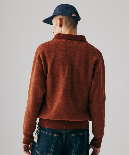 JOURNAL STANDARD（ジャーナルスタンダード）の「シェニール ピケ ニット ポロ（ニット/セーター・メンズ・チャコールグレー/ブラウン系その他/ラスタ・MEDIUM/LARGE）」の13枚目の写真