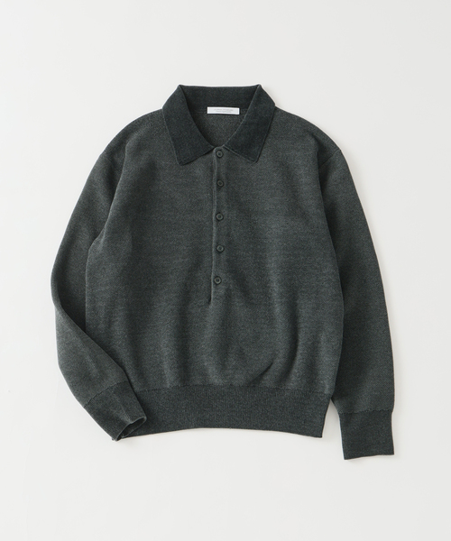 JOURNAL STANDARD（ジャーナルスタンダード）の「シェニール ピケ ニット ポロ（ニット/セーター・メンズ・チャコールグレー/ブラウン系その他/ラスタ・MEDIUM/LARGE）」の19枚目の写真