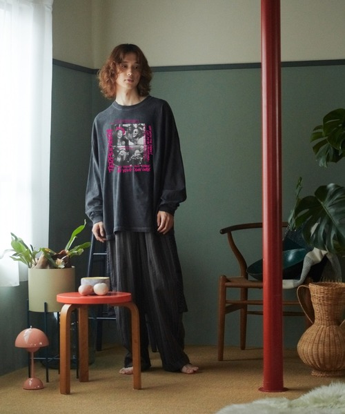 STOF(ストフ)の「STOF/ストフ/PIGMENT-DYED L/S TEE D/TERPSICHORA(Tシャツ/カットソー・メンズ・ホワイト/ブラック・L/M/S)」の2枚目の写真