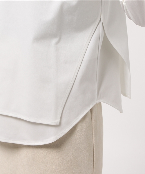 FIGARO Paris（フィガロパリ）の「トリコット 2枚重ねプルオーバー◆（Tシャツ/カットソー・レディース・ネイビー/オレンジ/ホワイト・FREE）」の9枚目の写真