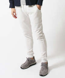 撚り杢吊り裏毛スリムスウェットパンツ