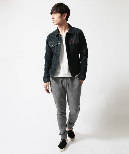 THE CASUAL（カジュアル）の「撚り杢吊り裏毛スリムスウェットパンツ（その他パンツ・メンズ・チャコール/オートミール/ネイビー/杢グレー・L/M/S）」の15枚目の写真