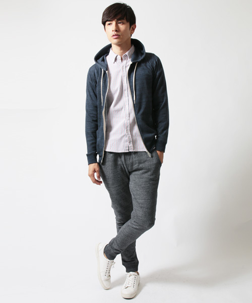 THE CASUAL（カジュアル）の「撚り杢吊り裏毛スリムスウェットパンツ（その他パンツ・メンズ・チャコール/オートミール/ネイビー/杢グレー・L/M/S）」の16枚目の写真