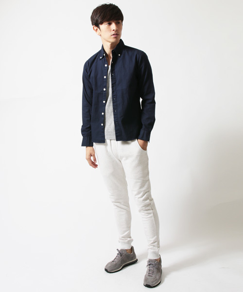 THE CASUAL（カジュアル）の「撚り杢吊り裏毛スリムスウェットパンツ（その他パンツ・メンズ・チャコール/オートミール/ネイビー/杢グレー・L/M/S）」の9枚目の写真