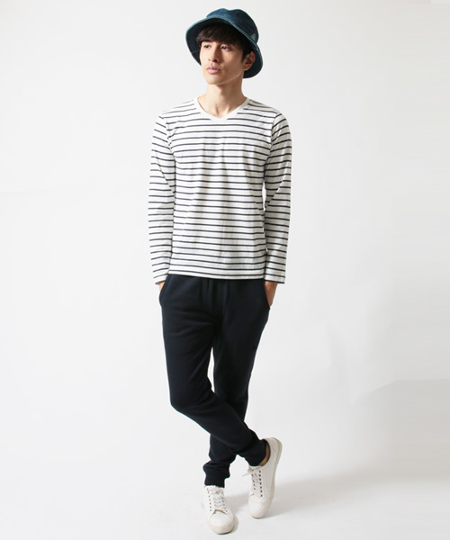 THE CASUAL（カジュアル）の「撚り杢吊り裏毛スリムスウェットパンツ（その他パンツ・メンズ・チャコール/オートミール/ネイビー/杢グレー・L/M/S）」の10枚目の写真